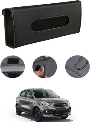 MATIES Rectangle Shape Fancy Design Tissue Dispencer For Car-55 Vehicle Tissue Dispenser(Black)