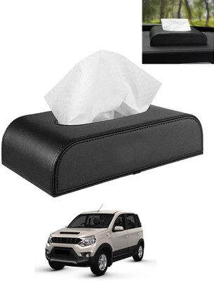 AYW Black Tissue Holder Leatherite/Include Tissue/Save Space For Home/Car/Office-160 Vehicle Tissue Dispenser(Black)