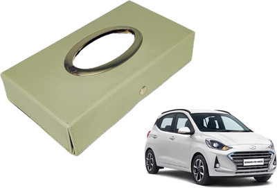 MOCKHE Chrom-Beige Tisue Box Leatherete-701 Vehicle Tissue Dispenser(Beige)