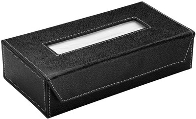 TECHEL Tissue Box/Napkin Box Holder/Tissue Paper Holder SZZ15 Vehicle Tissue Dispenser(Black)