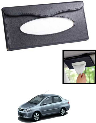 MATIES Universal Lightweight/Waterproof Leatherite Rectangle Black Tissue For Car-60 Vehicle Tissue Dispenser(Black)