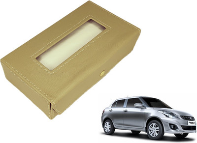 MOCKHE Basic-Beige Tissue Box Leatherette-298 Vehicle Tissue Dispenser(Beige)