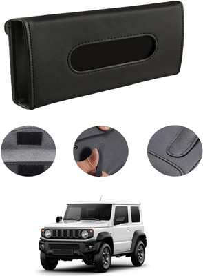 MATIES Rectangle Shape Fancy Design Tissue Dispencer For Car-160 Vehicle Tissue Dispenser(Black)