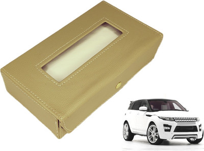 MOCKHE Basic-Beige Tissue Box Leatherette-313 Vehicle Tissue Dispenser(Beige)