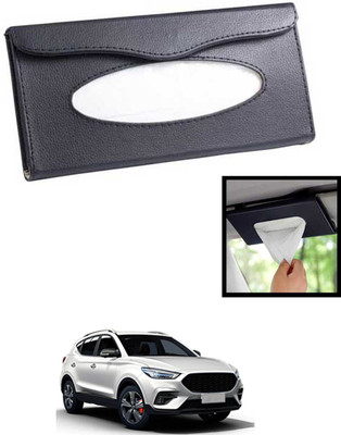 MATIES Universal Lightweight/Waterproof Leatherite Rectangle Black Tissue For Car-25 Vehicle Tissue Dispenser(Black)