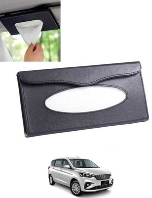 MSNP Universal Leatherite Rectangle Black Tissue Box For Car/office/Home-95 Vehicle Tissue Dispenser(Black)