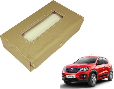 MOCKHE Basic-Beige Tissue Box Leatherette-351 Vehicle Tissue Dispenser(Beige)