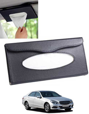 monolive Black Leatherite Rectangle Shape Fancy Design Tissue Dispencer For Car-314 Vehicle Tissue Dispenser(Black)