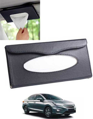 MATIES Multiuse Tissue Box With Waterproof For Car,Home,Office,Washroom,Kitchen Etc 53 Vehicle Tissue Dispenser(Black)