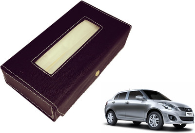 MOCKHE Basic-Black Tissue Box Leatherette-69 Vehicle Tissue Dispenser(Black)