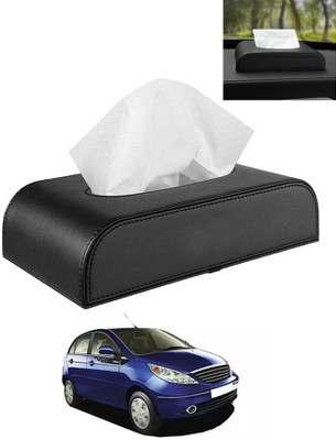 MATIES Leathrite New Design Black D-Shape Tissue Holder For-Vista Tata 2008 Vehicle Tissue Dispenser(Beige)