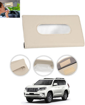 MSNP Universal Leatherite Rectangle Beige Tissue Box For Car/office/Home-174 Vehicle Tissue Dispenser(Beige)