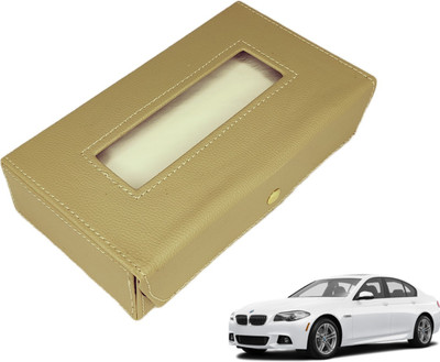 MOCKHE Basic-Beige Tissue Box Leatherette-242 Vehicle Tissue Dispenser(Beige)