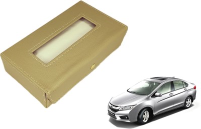 MOCKHE Basic-Beige Tissue Box Leatherette-286 Vehicle Tissue Dispenser(Beige)