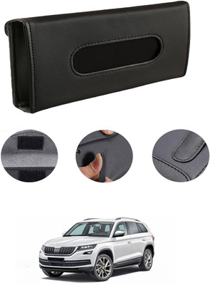 MATIES Rectangle Shape Fancy Design Tissue Dispencer For Car-164 Vehicle Tissue Dispenser(Black)