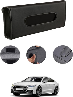MATIES Rectangle Shape Fancy Design Tissue Dispencer For Car-224 Vehicle Tissue Dispenser(Black)