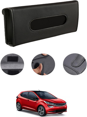 MATIES Rectangle Shape Fancy Design Tissue Dispencer For Car-16 Vehicle Tissue Dispenser(Black)