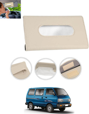 MSNP Universal Leatherite Rectangle Beige Tissue Box For Car/office/Home-199 Vehicle Tissue Dispenser(Beige)