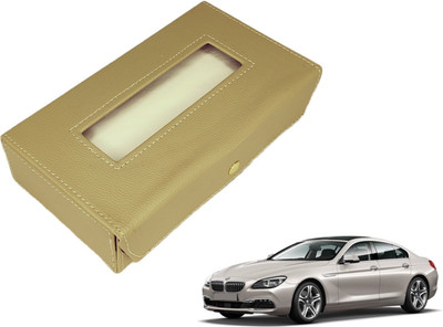 MOCKHE Basic-Beige Tissue Box Leatherette-235 Vehicle Tissue Dispenser(Beige)