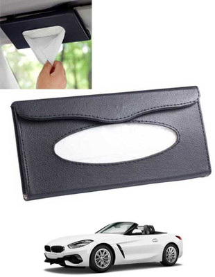 AYW Black Car Tissue Holder Rectangle Leatherite/Include Tissue/Save Space-273 Vehicle Tissue Dispenser(Black)