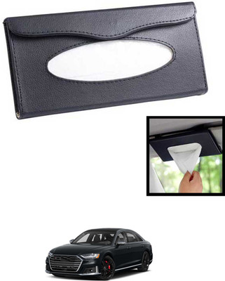 MATIES Universal Lightweight/Waterproof Leatherite Rectangle Black Tissue For Car-225 Vehicle Tissue Dispenser(Black)