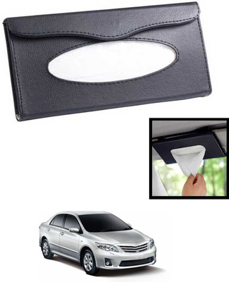 MATIES Universal Lightweight/Waterproof Leatherite Rectangle Black Tissue For Car-09 Vehicle Tissue Dispenser(Black)