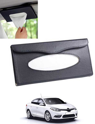 MSNP Universal Leatherite Rectangle Black Tissue Box For Car/office/Home-107 Vehicle Tissue Dispenser(Black)