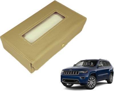 MOCKHE Basic-Beige Tissue Box Leatherette-291 Vehicle Tissue Dispenser(Beige)
