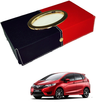 MOCKHE Chrom-Black-Red Tisue Box Leatherete-461 Vehicle Tissue Dispenser(Black, Red)