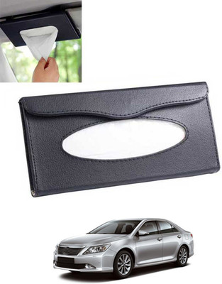 RKPSP Compact Premium Black Leatherite Sun Visior Tissue Holder For Car/Office-046 Vehicle Tissue Dispenser(Black)