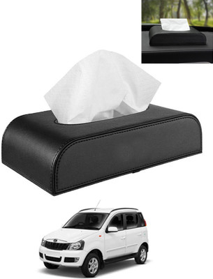 MATIES Leathrite New Design Black D-Shape Tissue Holder For-Quanto Mahindra 2012 Vehicle Tissue Dispenser(Beige)