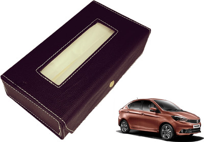 MOCKHE Basic-Black Tissue Box Leatherette-197 Vehicle Tissue Dispenser(Black)