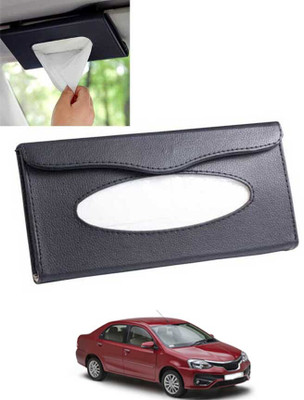 AYW Black Car Tissue Holder Rectangle Leatherite/Include Tissue/Save Space-084 Vehicle Tissue Dispenser(Black)