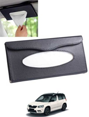 MATIES Multiuse Tissue Box With Waterproof For Car,Home,Office,Washroom,Kitchen Etc 272 Vehicle Tissue Dispenser(Black)