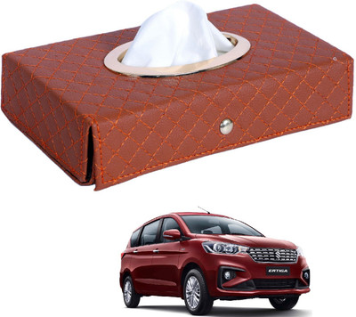 MOCKHE Cross-Tan Tissue Box Leatherette-273 Vehicle Tissue Dispenser(Grey)