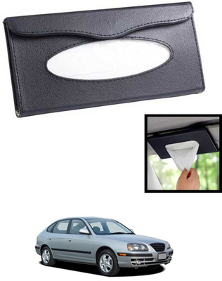 MATIES Universal Lightweight/Waterproof Leatherite Rectangle Black Tissue For Car-84 Vehicle Tissue Dispenser(Black)