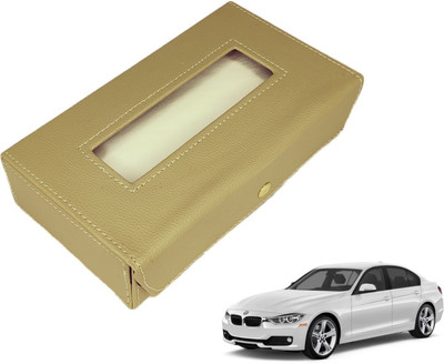 MOCKHE Basic-Beige Tissue Box Leatherette-241 Vehicle Tissue Dispenser(Beige)