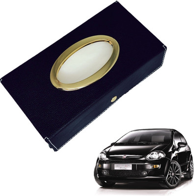 MOCKHE Chrom-Black Tisue Box Leatherete-356 Vehicle Tissue Dispenser(Black)