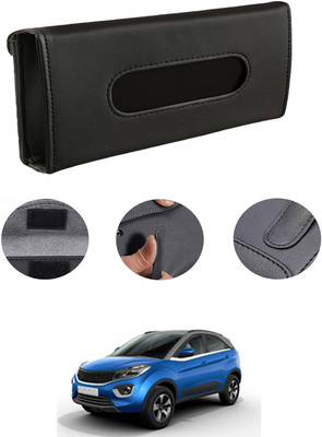 MATIES Rectangle Shape Fancy Design Tissue Dispencer For Car-195 Vehicle Tissue Dispenser(Black)