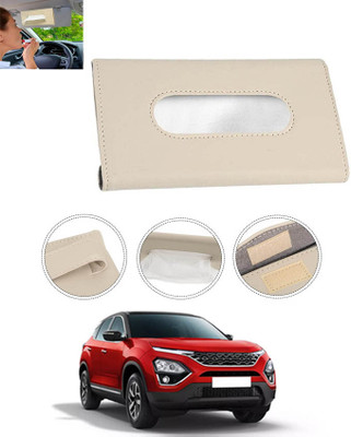 MATIES New Excellent Bright Color Beige Rectangle Shape Tissue Box For-133 Vehicle Tissue Dispenser(Beige)