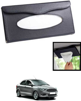 MATIES Universal Lightweight/Waterproof Leatherite Rectangle Black Tissue For Car-23 Vehicle Tissue Dispenser(Black)
