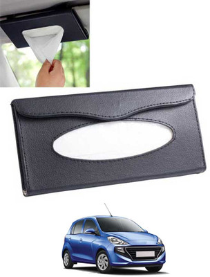 CCMM Universal Leatherite Black Rectangle Tissue Paper Box/Dispencer For Car-236 Vehicle Tissue Dispenser(Black)