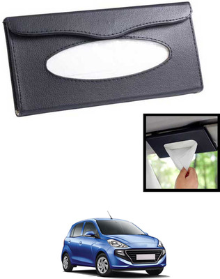 MATIES Universal Lightweight/Waterproof Leatherite Rectangle Black Tissue For Car-236 Vehicle Tissue Dispenser(Black)