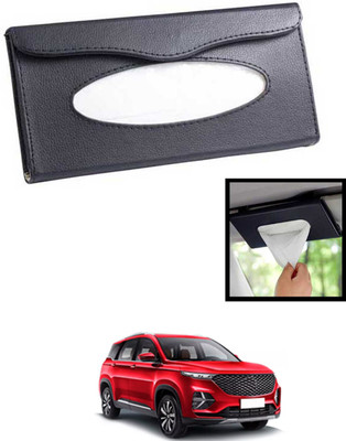 MATIES Universal Lightweight/Waterproof Leatherite Rectangle Black Tissue For Car-135 Vehicle Tissue Dispenser(Black)