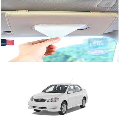 PRTEK Beige Car Tissue Holder Napkin for Sun Visor and Backseat – Universal Fit Y6 Vehicle Tissue Dispenser(Beige)