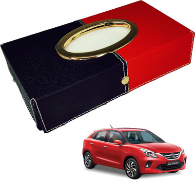 MOCKHE Chrom-Black-Red Tisue Box Leatherete-381 Vehicle Tissue Dispenser(Black, Red)