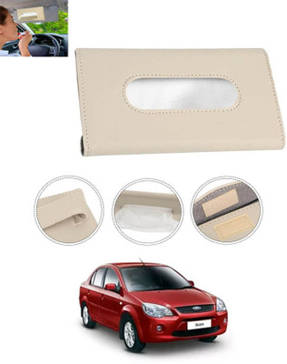 MATIES New Excellent Bright Color Beige Rectangle Shape Tissue Box For-148 Vehicle Tissue Dispenser(Beige)