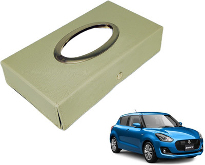 MOCKHE Chrom-Beige Tisue Box Leatherete-812 Vehicle Tissue Dispenser(Beige)
