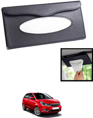 MATIES Universal Lightweight/Waterproof Leatherite Rectangle Black Tissue For Car-38 Vehicle Tissue Dispenser(Black)