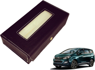 MOCKHE Basic-Black Tissue Box Leatherette-131 Vehicle Tissue Dispenser(Black)